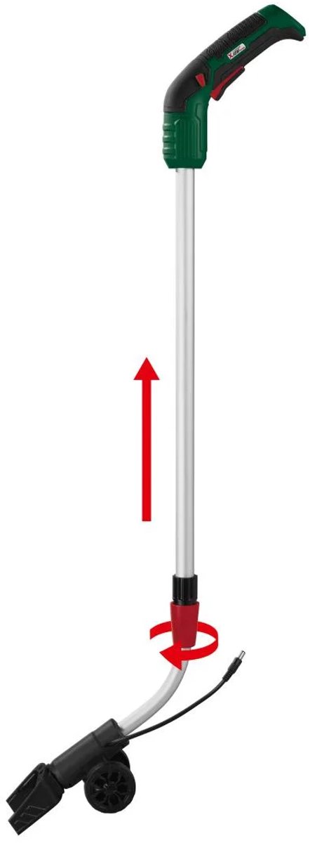 PARKSIDE® Accu-gras-/struikschaar met steel en wielen - 4 V, 2,0 Ah - 2-in-1: voor perfecte gazonranden en getrimde struiken - Trimmen zonder te bukken van Merkloos	 — afbeelding 2