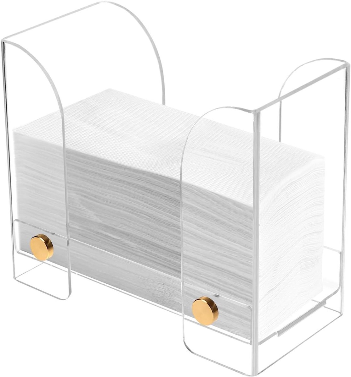 Papierhanddoekhouder van acryl, transparante dispenser voor keuken, restaurant en badkamer, praktisch en stijlvol