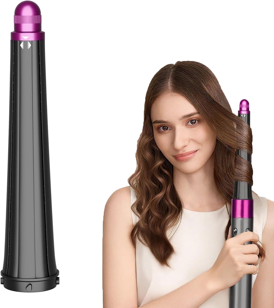 Curlers voor De nieuwe Conical Design Curler Curler Bevestigingsonderdelen (Rose Red)