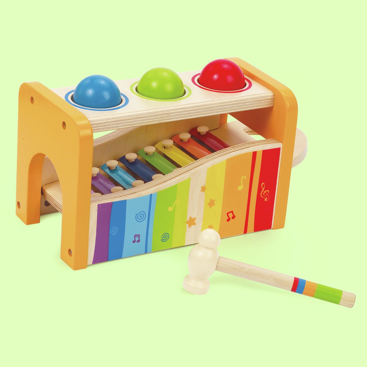 Hape Hamerbank met Xylofoon - Houten Muziekspeelgoed voor Peuters vanaf 12 Maanden
