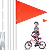 Drapeau De Sécurité Ajustable Pour Remorque à Vélo – 5 Mâts (150cm Max), Fibre De Verre, Imperméable – Panneau D'avertissement