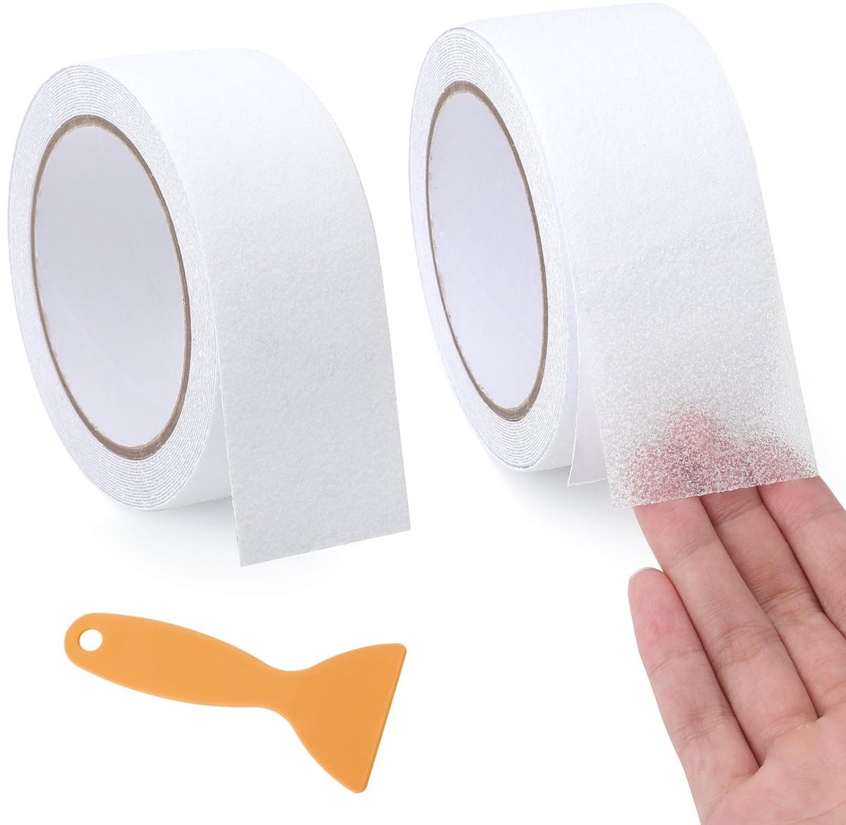 Set van 2 antislip zelfklevende tape, 5 cm x 5 m, transparante grip tape voor trappen, waterdicht en krasbestendig, ideaal voor ouderen en kinderen
