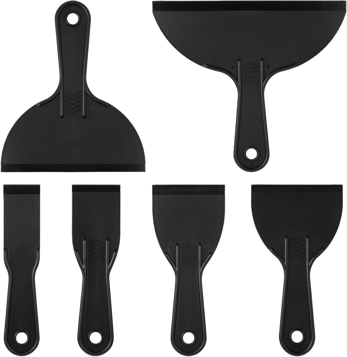 Set van 6 Herbruikbare Plastic Spatula's in Diverse Maten voor 3D Printen, Hars Verwijdering en Reparaties