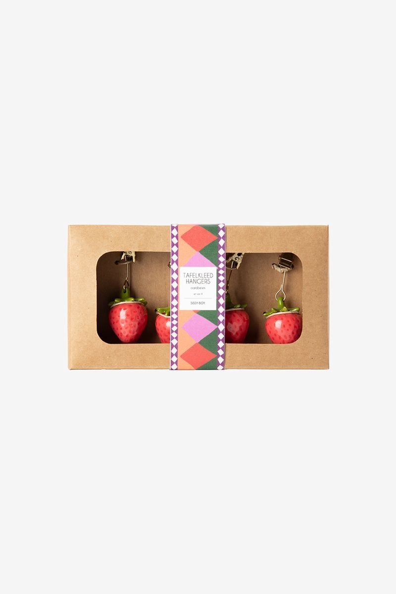 Sissy-Boy - Tafelkleedgewichtjes met clip en aardbei