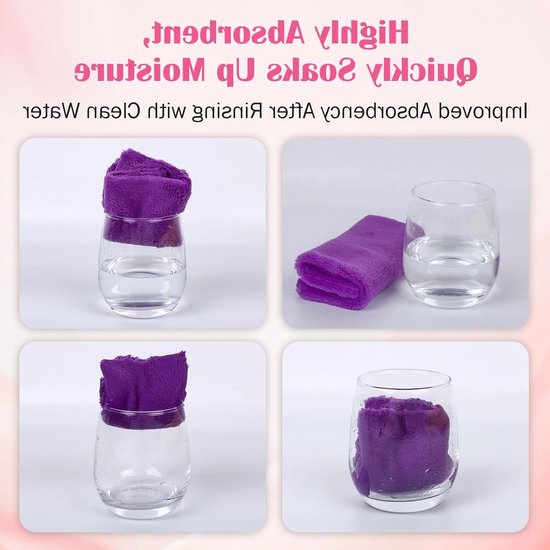 Set van 6 microvezel washandjes in diverse kleuren voor lichaam en gezicht, superzacht en absorberend, ideaal voor baby’s en kinderen — afbeelding 2