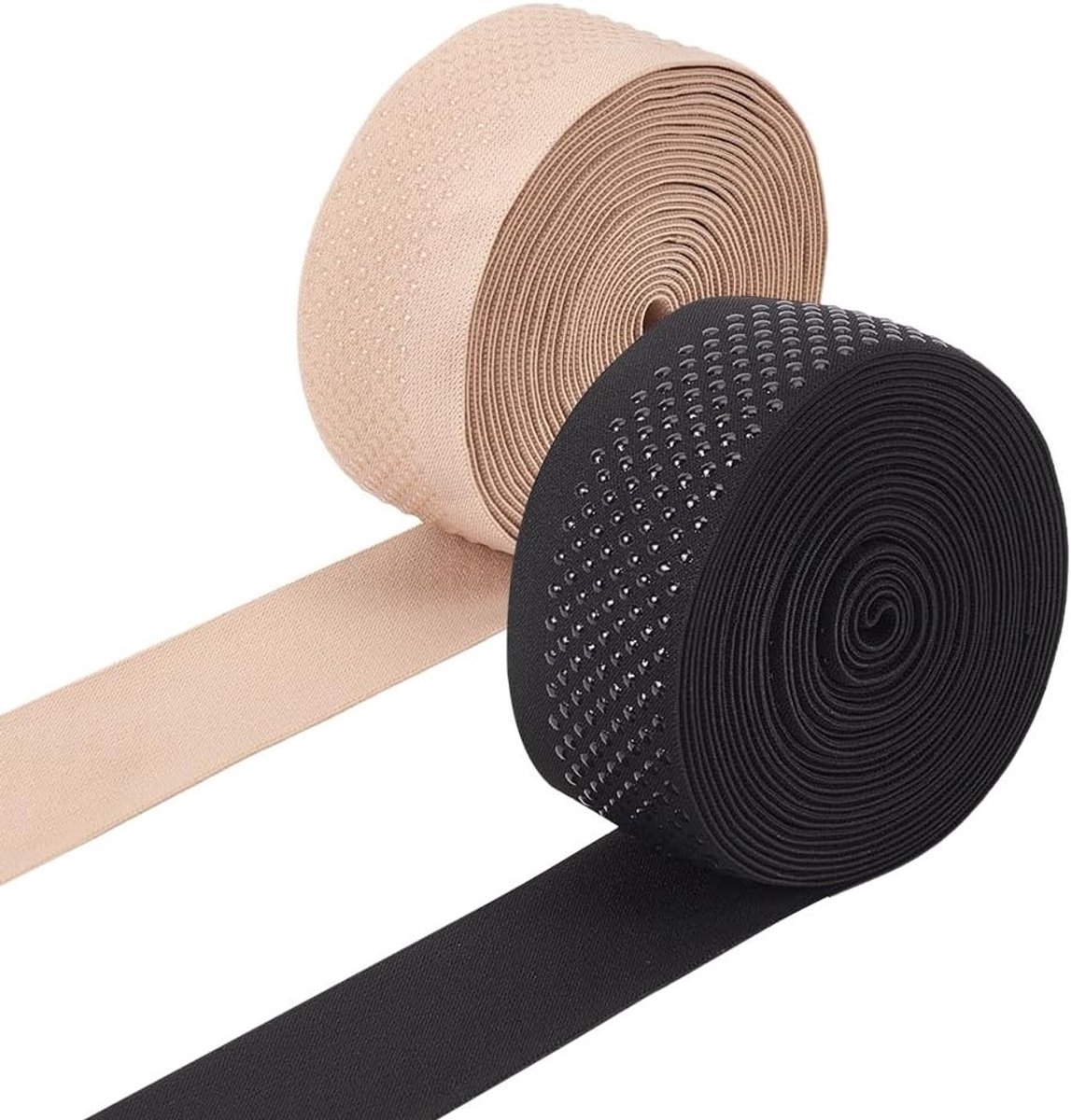 Anti-slip siliconen gripband in 2 kleuren, 51mm breed, polyester, voor naaien en kledingaccessoires, 2mm dik