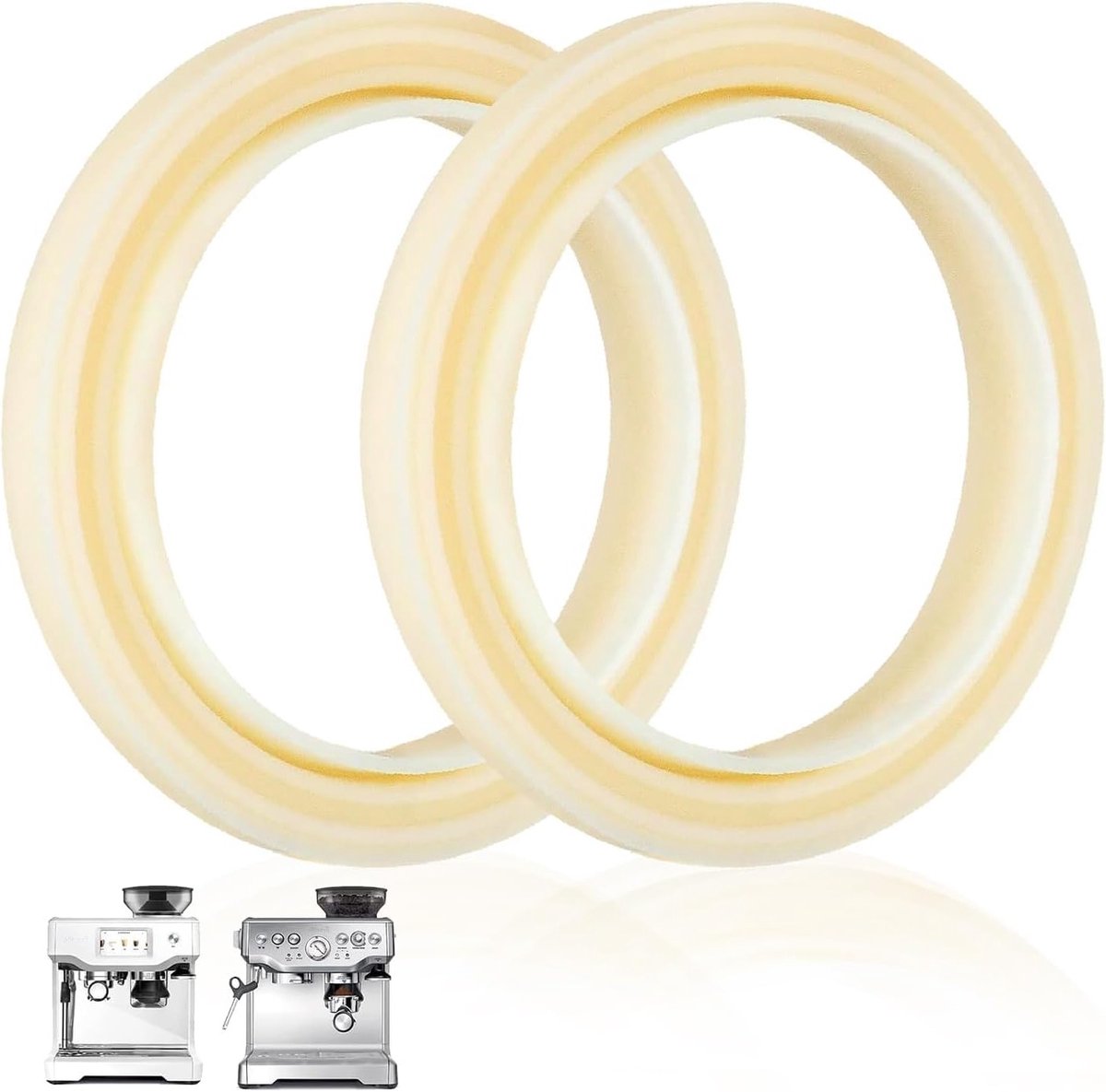 Kopfdichting en Branderdichting voor Koffiemachine, Geschikt voor 8 Series Koffiemachine Accessoires (2 stuks, φ54mm) - Silicoon, Duurzaam en Efficiënt