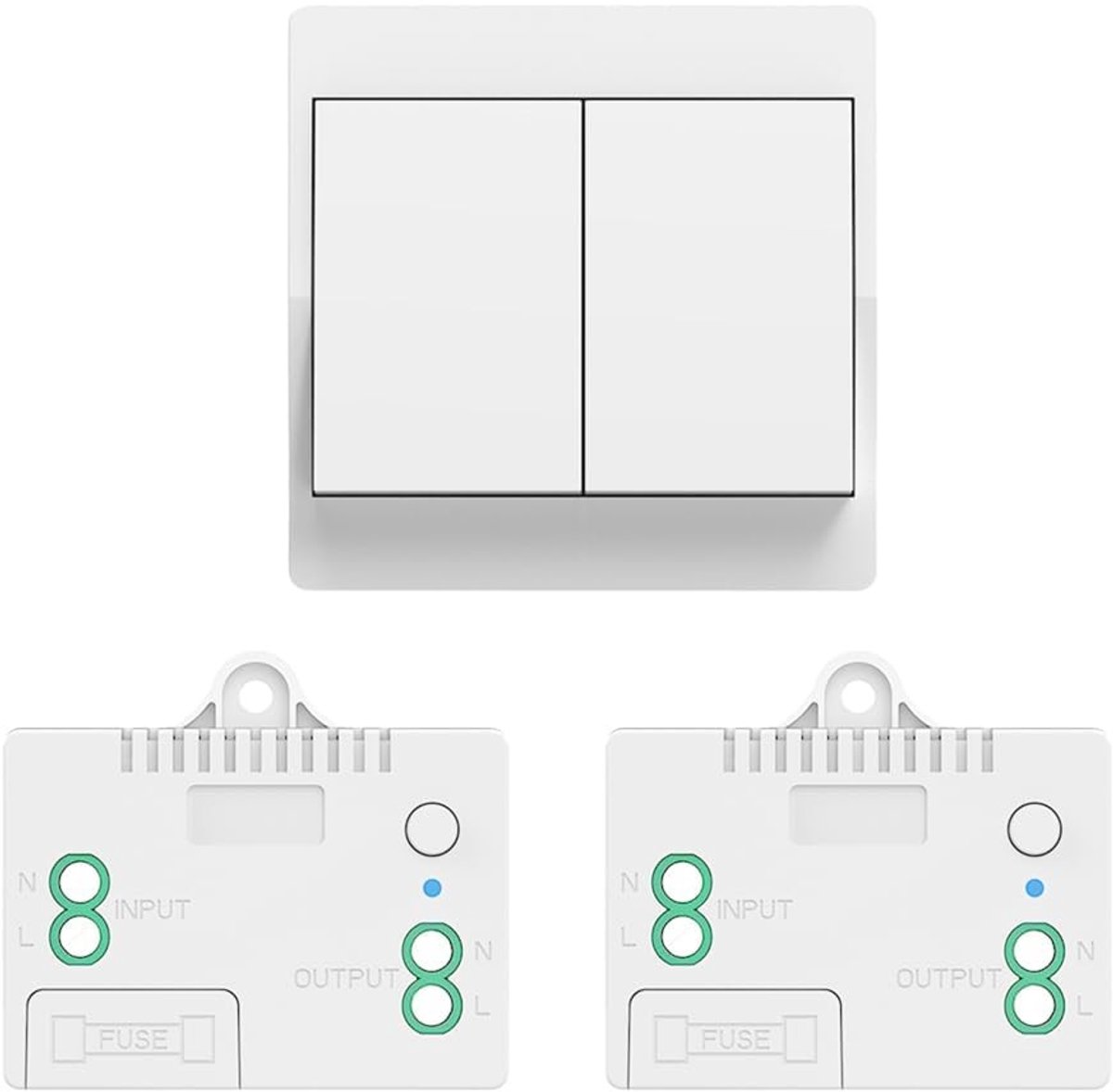 SPHProducts - Draadloze Lichtschakelaar - Batterijvrije Schakelaar - Makkelijk te Installeren - Wit - Handig voor Thuis - Draadloos - Geschikt voor El