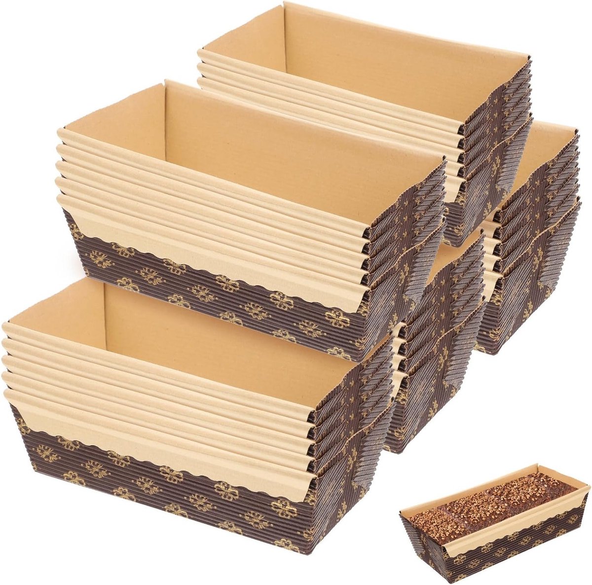 25 Stuks Papieren Bakvormpjes voor Mini Gebak, Oliebestendige Cakehouders, Stapelbaar en Keuken Bakaccessoires