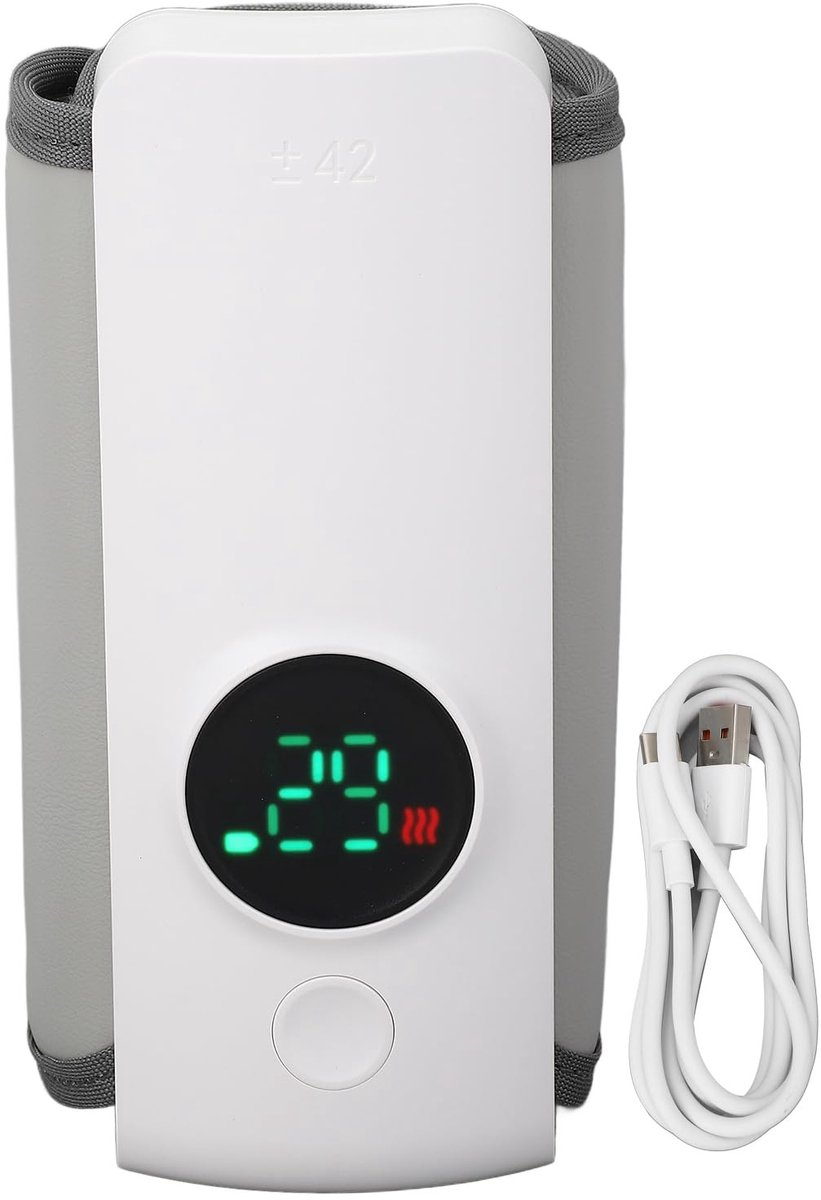 ONF3 - Flessenwarmer - Draagbaar - Snel opwarmen - Batterij - Voedselverwarming - Borstvoeding - Warm houden - 48 uur - Flessenwarmer - Sleeve