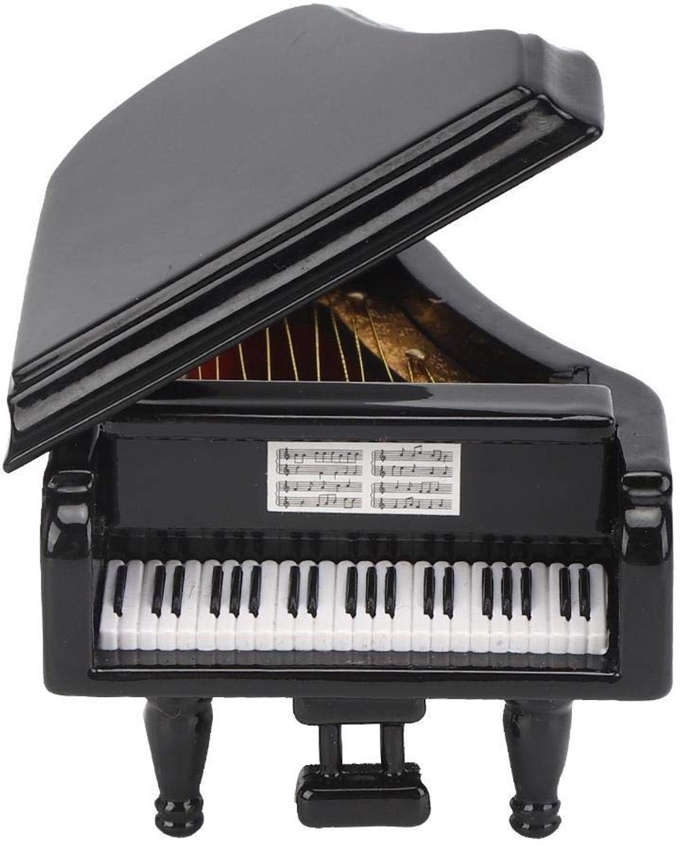 Allecto - Miniatuur Piano - Houten Muziekinstrument - Decoratieve Speelgoed - Klein Formaat - Cadeau Idee - Muziekervaring - Geschikt voor Kindere
