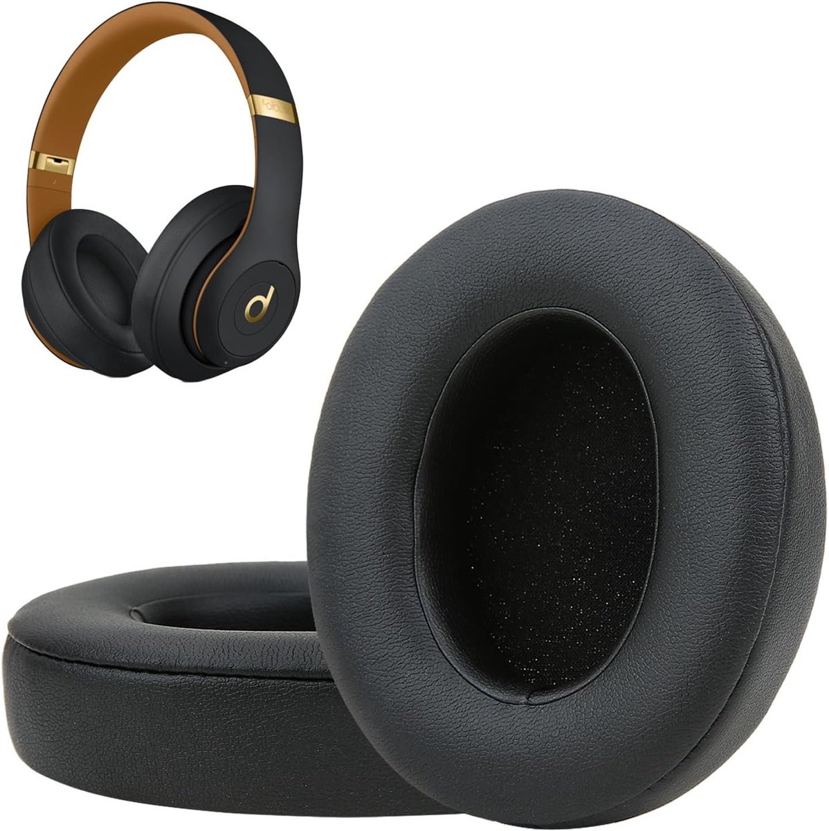 Comfortabele Oorkussens voor Beats Studio 2 en 3 Hoofdtelefoons met Geavanceerd Geheugenfoam en Zweetbestendig Leer (Zwart)