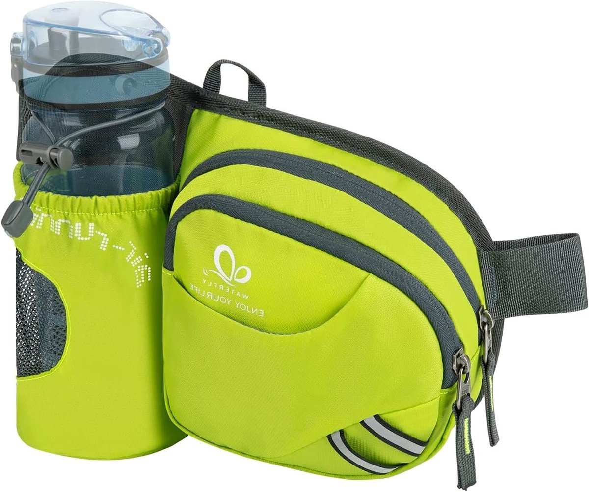 Lichtgroene Waterdichte Heuptas met Fleshouder voor Hondenwandelen en Outdoor Activiteiten