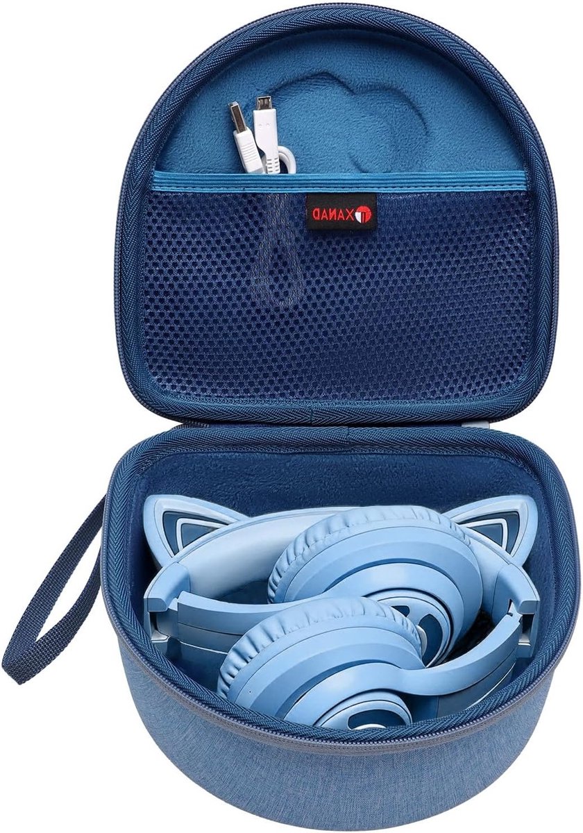 Draagbare Bluetooth Hoofdtelefoon voor Kinderen met Kattenoren - Geschikt voor iClever BTH21 BTH13 BTH19 HS20 HS25 - Comfortabel en Veilig Gebruik
