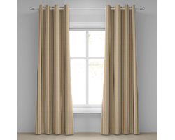 ABAKUHAUS Retro oogjesgordijn, decoratieve 2-panelige raamgordijnen voor de slaapkamer en woonkamer, 280 cm x 225 cm, mosterdoranje