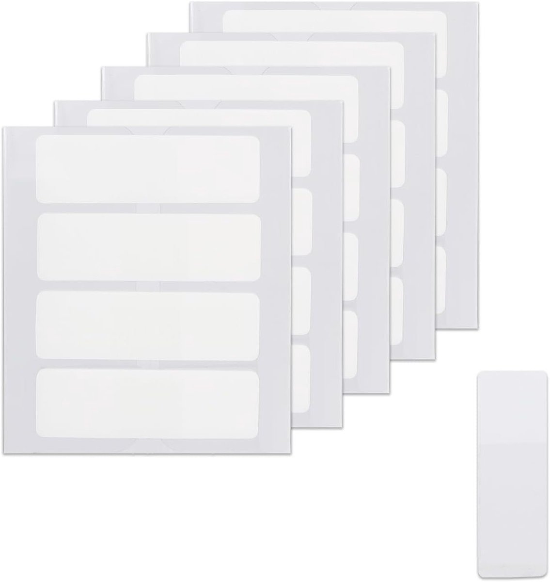500 Stuks Zelfklevende Indexlabels 3.8x1.2cm, Schrijfbare Blanke Tabs voor Documenten, Notities en Schoolbenodigdheden
