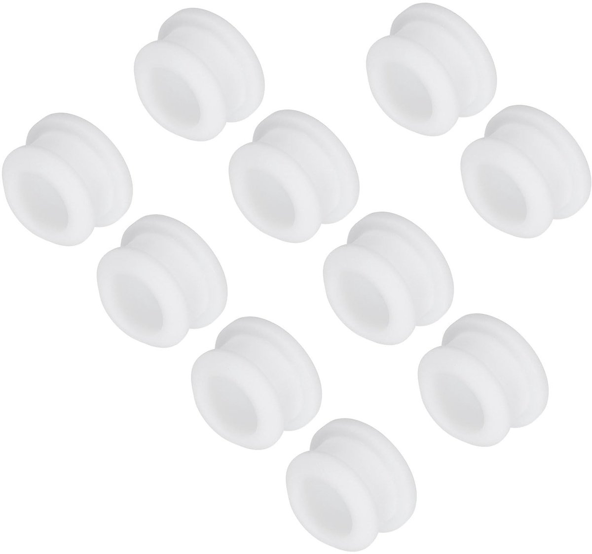 Allecto - Silicone Seal - Hole Stopper - Perfect voor diverse toepassingen - Wit - Rubber Seal - Ideaal voor instrumenten en meubels - Set van 10