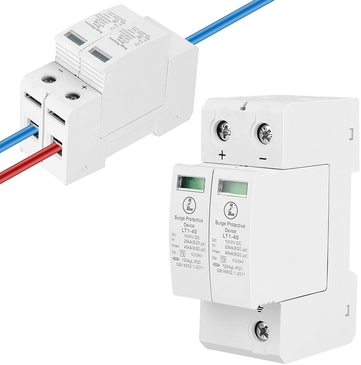 aladdien - Zonne-energie Overspanningsbeveiliger - 1000 VDC - Veiligheid en Bescherming - 40 KA - Voor DC Systemen - Essentieel voor Zonnepanelen - ..