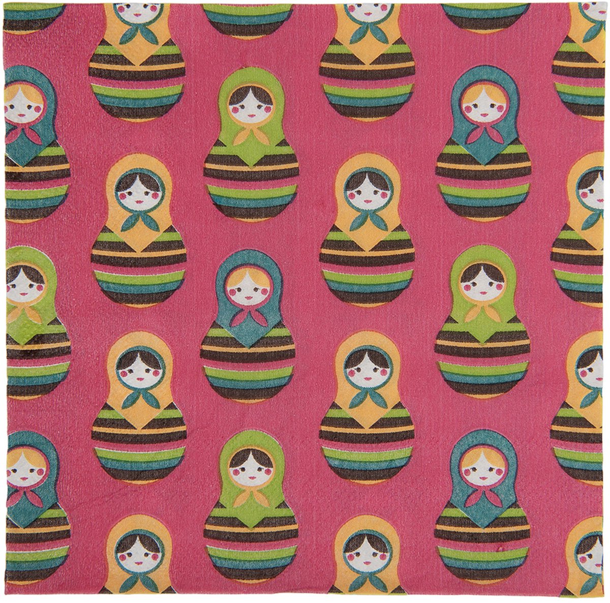 Clayre & Eef Servetten Papier Set van 20 33x33 cm Roze Papier