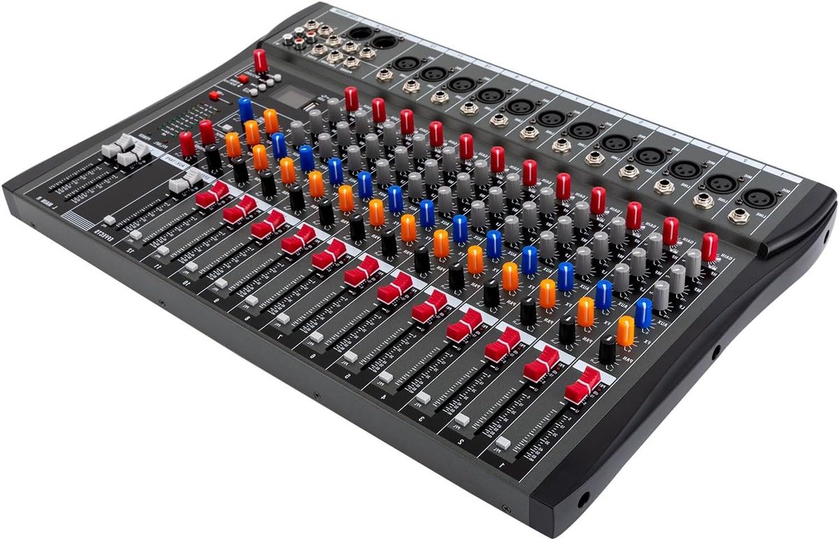 Bluetooth Mengpaneel - Audio Mixer - Muziek Maken - 12 Kanalen - 3.7cm Dik - Zwart
