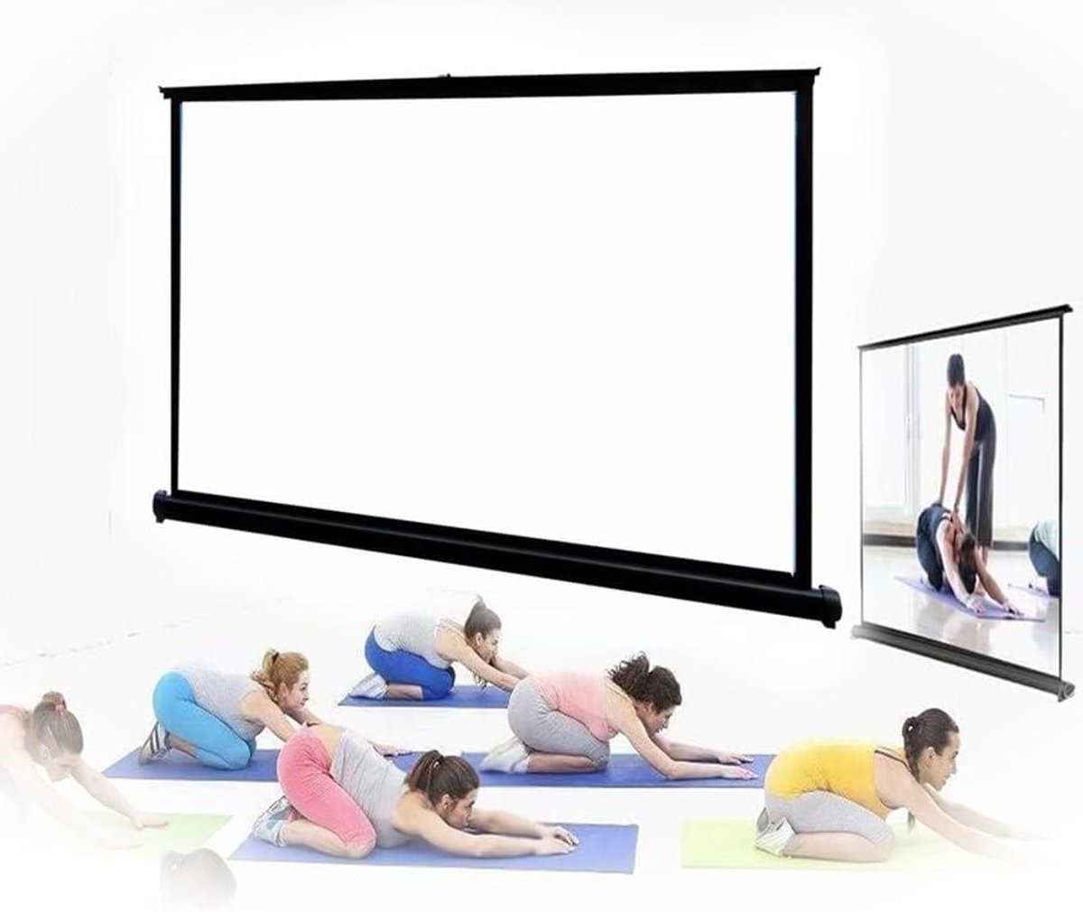 Projectiescherm - Beamer scherm - Films Kijken - Snel Opzetbaar - 40 inch 16:9 - Wit