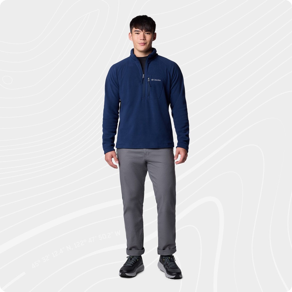 Columbia Fast Trek™ III Half Zip Fleece Men’s Outdoortrui Collegiate Blauw