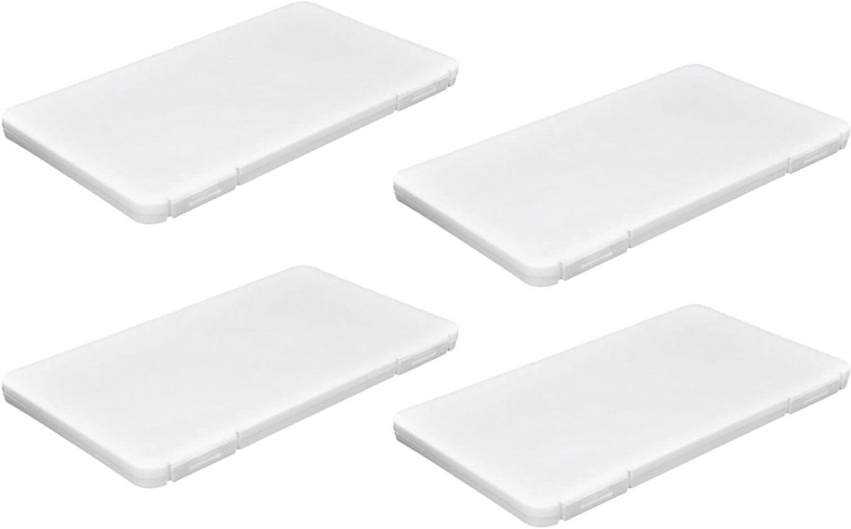 Mondkap Opbergdoos - Masker Organizer Etui - Hygiënisch Maskers Bewaren - Opvouwbaar en Lichtgewicht - 19x11x1.3 cm - Wit