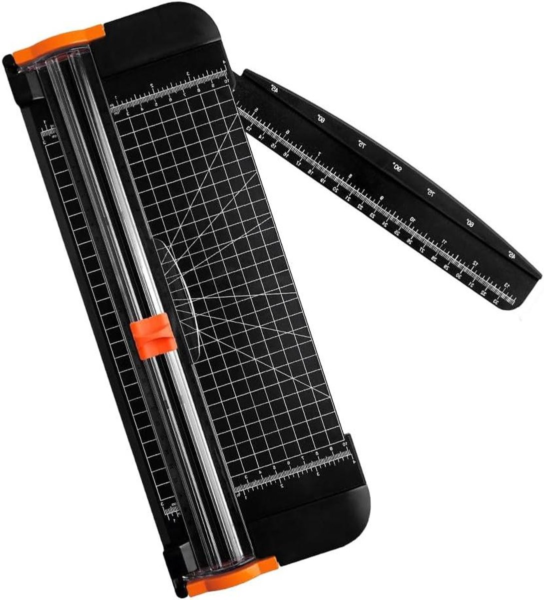 Papier Snijder - Papier Trimmer - Knutselen en Kaarten Maken - Precisie Snijmechanisme - A4 Formaat - Zwart