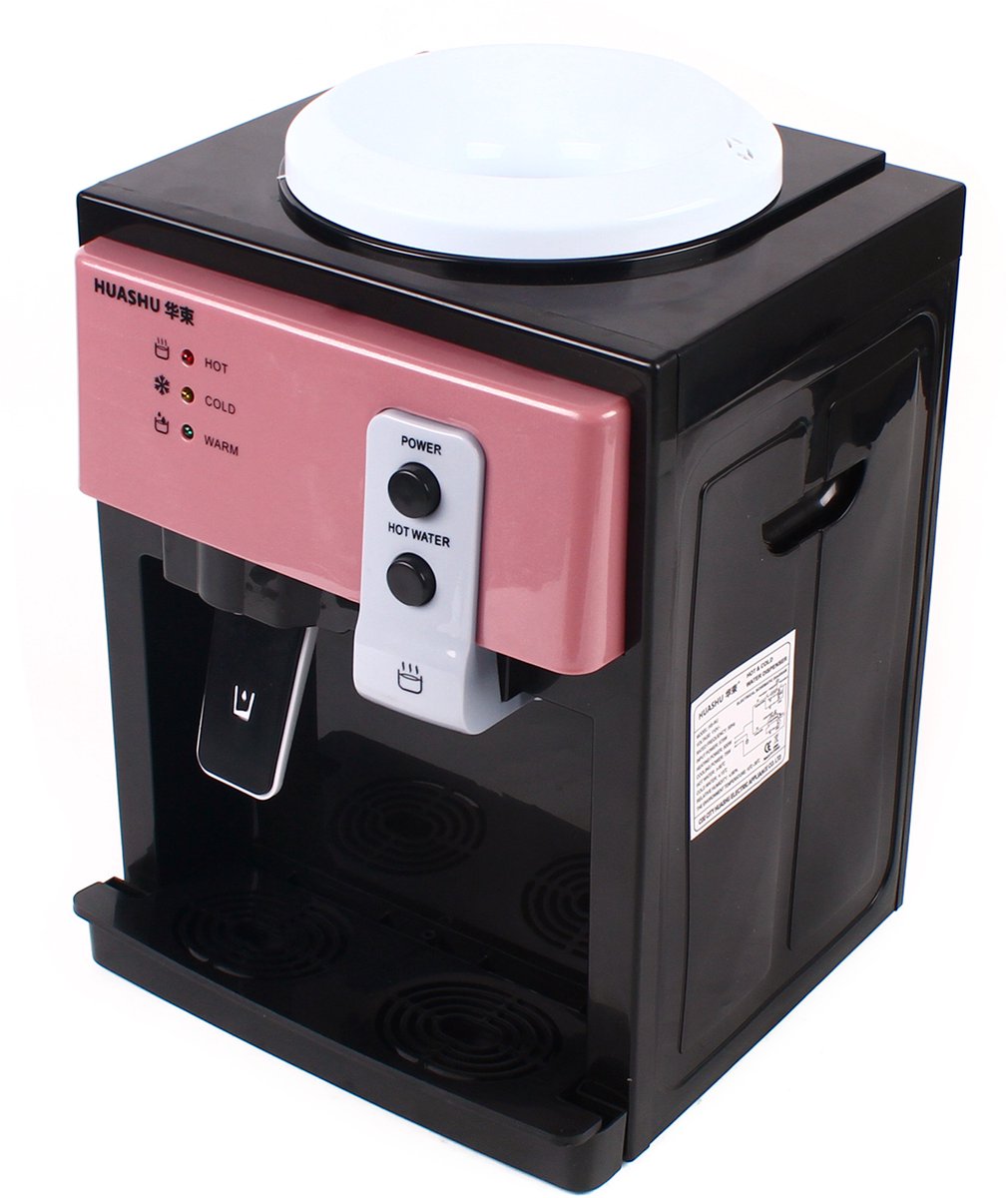 Jently waterdispenser - drinkwaterautomaat - waterautomaat - watertap - koud/heet/warm - roestvrij staal - roze/zwart - zonder emmer