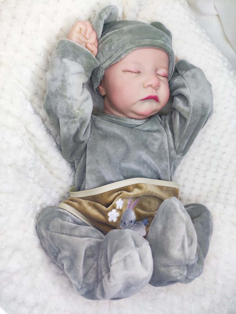 Levensechte Reborn Babypop Meisje - Ryoudavell - Meisje - 46 cm - Pasgeboren Pop - Volledig Siliconen Vinyl Lichaam - Reborn Baby Pop Meisje - Waterdicht Bad Speelgoed - Ideaal Verjaardagscadeau voor Kinderen vanaf 3 Jaar - Reborn Baby Pop Meisje