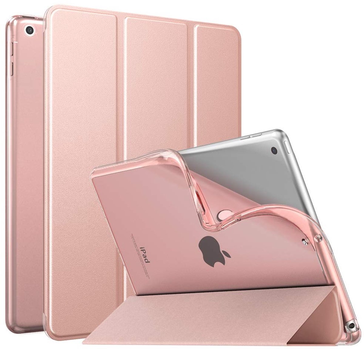 Cosensi - iPad 10.2 inch Hoes - Slimme Beschermhoes - Auto Wake/Sleep Functie - Roze Goud - Shockabsorberend - Geschikt voor iPad 9e, 8e, 7e generatie