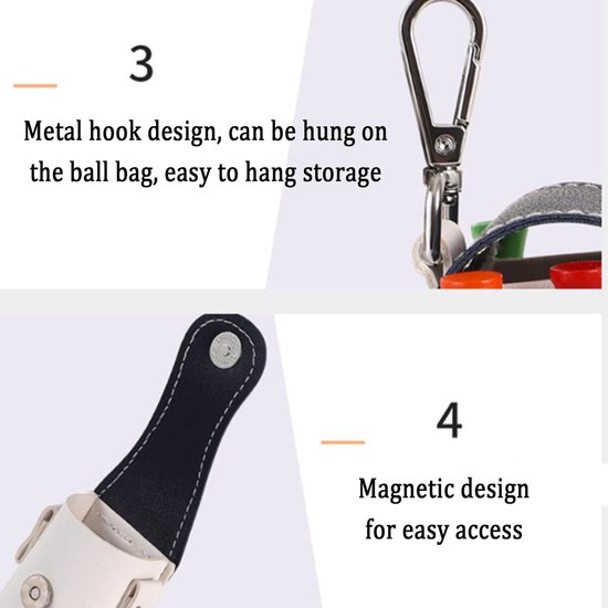 Cosensi- Heuptas Golf - Lederen Mini Golftas - Golfbal-opbergtas - Compacte Tas met Clip - Lichtgewicht en Draagbaar - Machinewasbaar van Cosensi — afbeelding 3