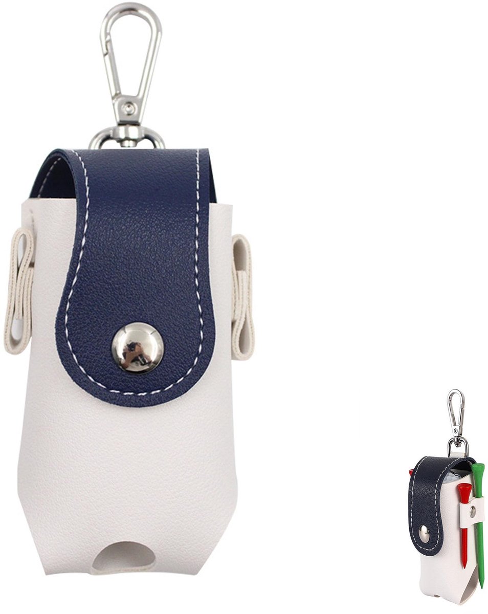 Cosensi- Heuptas Golf - Lederen Mini Golftas - Golfbal-opbergtas - Compacte Tas met Clip - Lichtgewicht en Draagbaar - Machinewasbaar