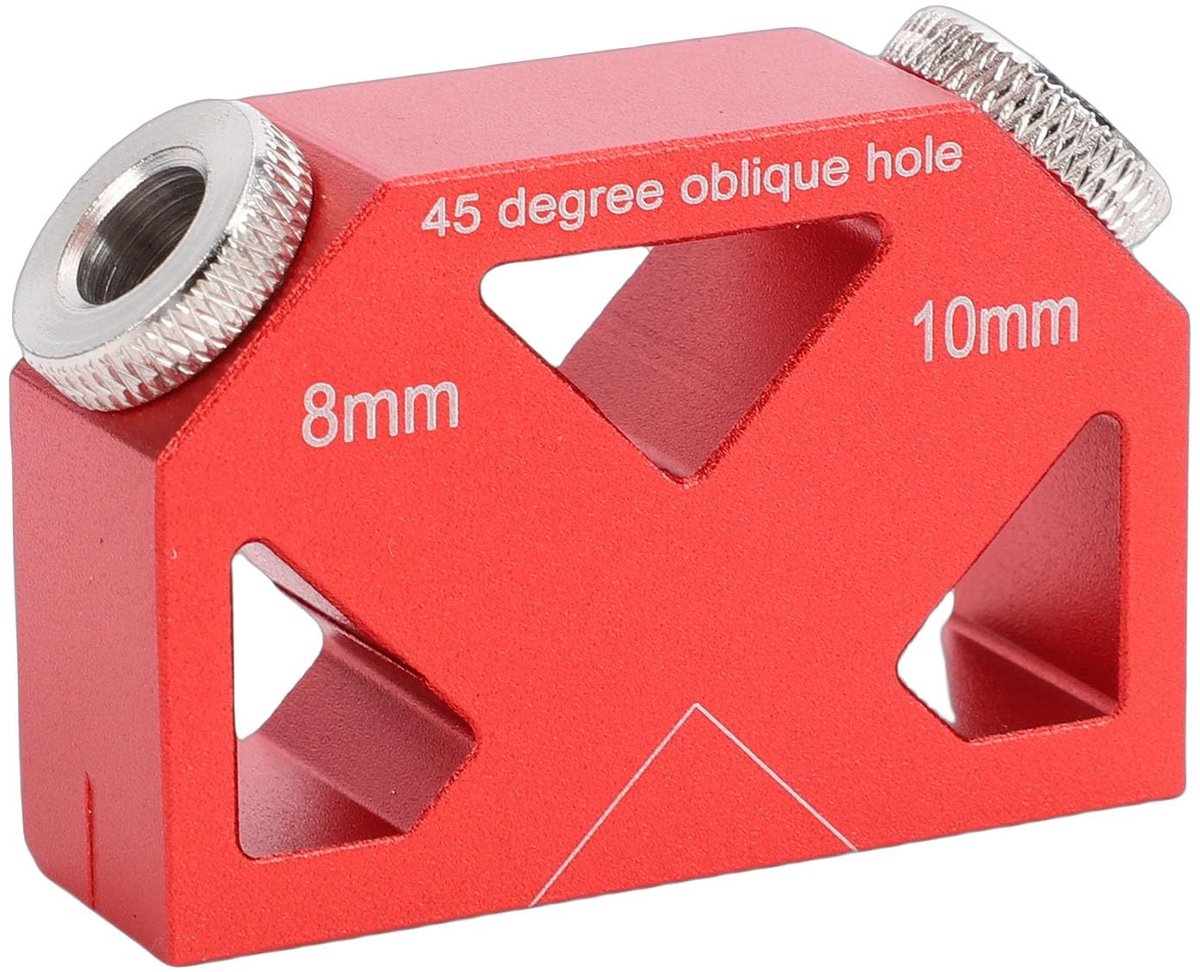 Cosensi- Boorpositioneerder 45 Graden - Aluminium Deuvelboorgeleider - 9,5 Mm Boor - Houtbewerking - Meubelframes - Houten Speelgoed - Houtverbinder