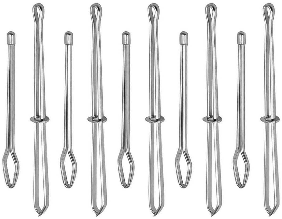 MTTproducts- Draadinrijger Pincet 10 stuks - Roestvrij Stalen Trekkoord - Handwerk Gereedschap - Elastische Drager 80mm/67mm - Onmisbaar voor Thuisgebruik - Naaiaccessoire