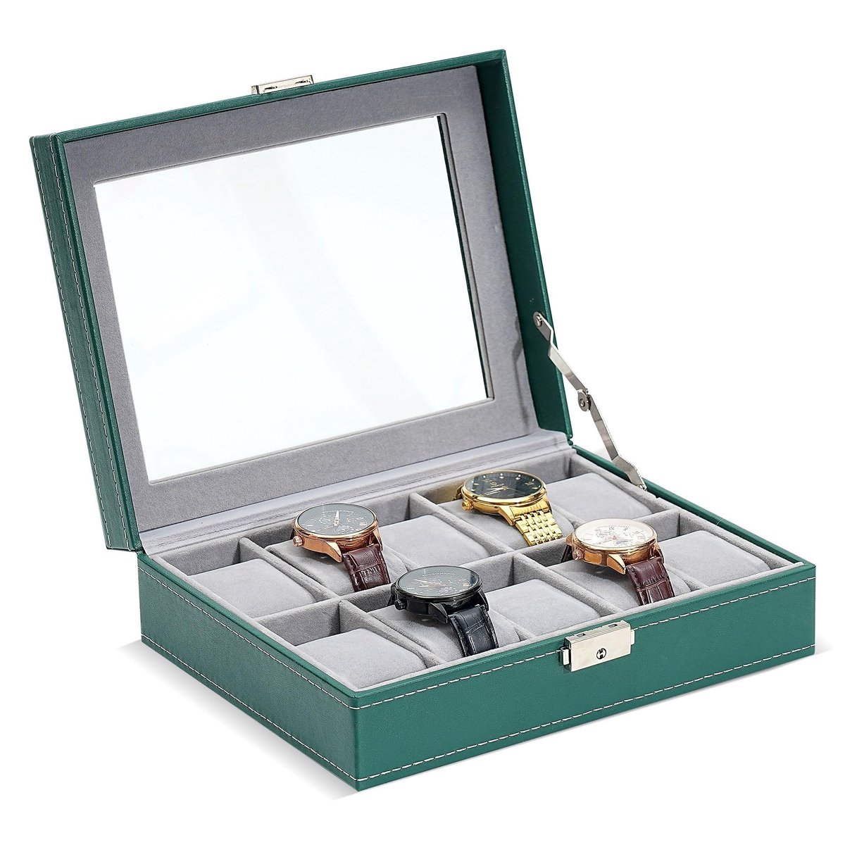 Dailygoods- Horloge Box 10 Slots - Houten Horlogebox - Horloge Etui