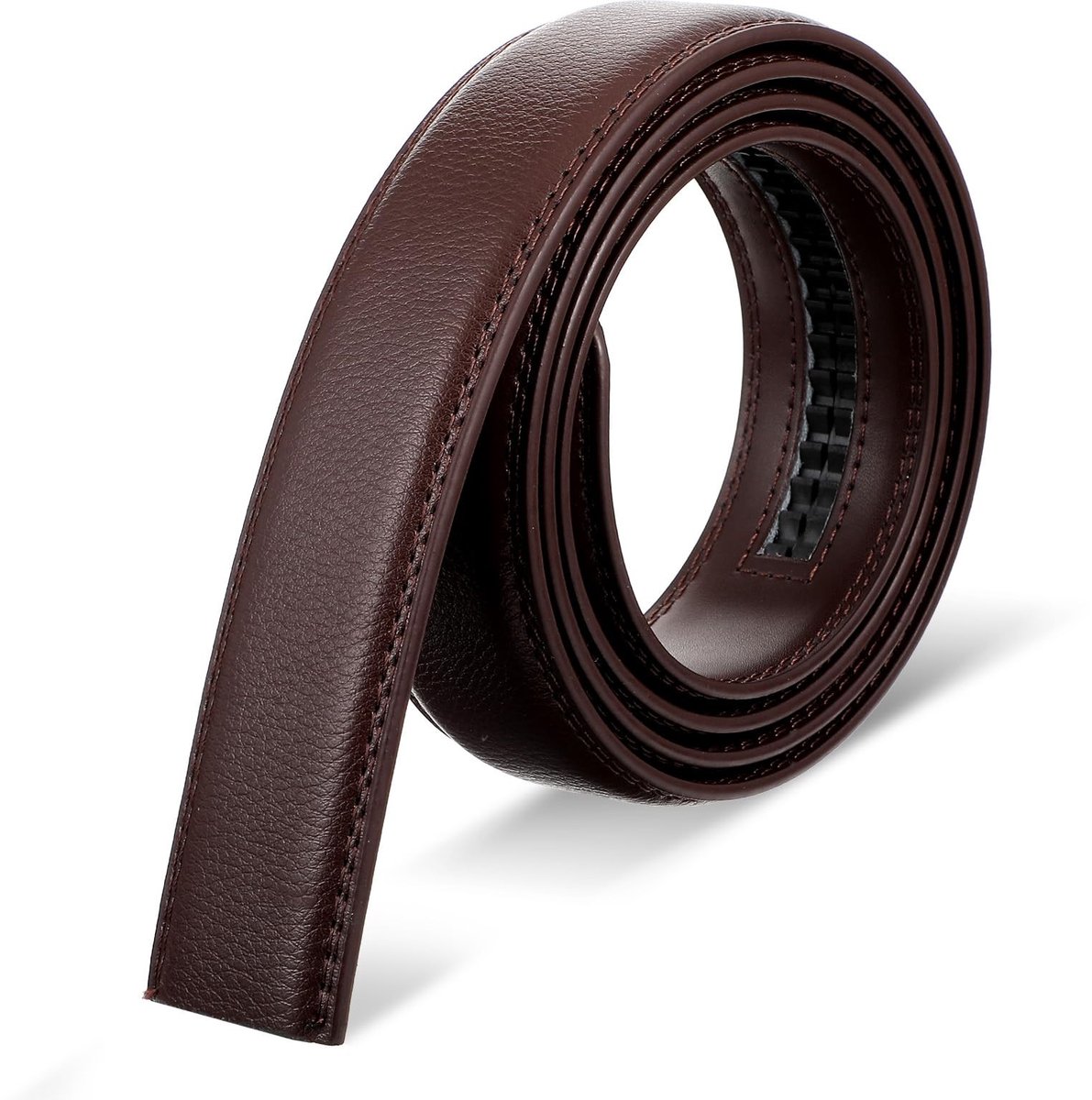 Dailygoods- Ratelriem Automatisch - Leren Riem Zonder Gesp - Verstelbaar - Breedte 35 mm - 37 Instelinkepingen - Draagcomfort
