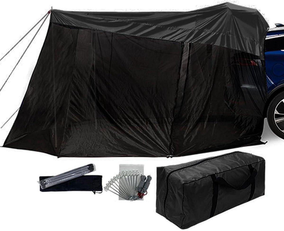 Autotent Achterklep - Luifel SUV - Kamperen Buiten - UV Werend Waterdicht - 320x198x195 Cm - Legergroen