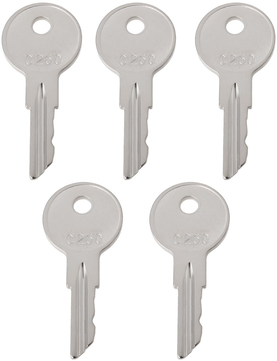 Dailygoods- Ontsteking Master Sleutels - 5 Stuks - Precisie Passend - Duurzaam Metaal - Compatibel met Crown - Onderdeelnummers C250/089216-001/170151-001 - Heftrucksleutel
