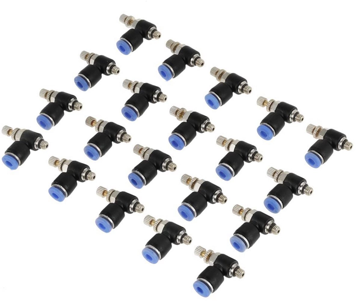 Dailygoods- Luchtsnelheidsregelklep Hoge Drukbestendig - Snelle Connector - Eenvoudige Installatie - 360° Rotatie - Lekbestendige Afdichting - Probleemvrij Onderhoud - Pneumatische Connector