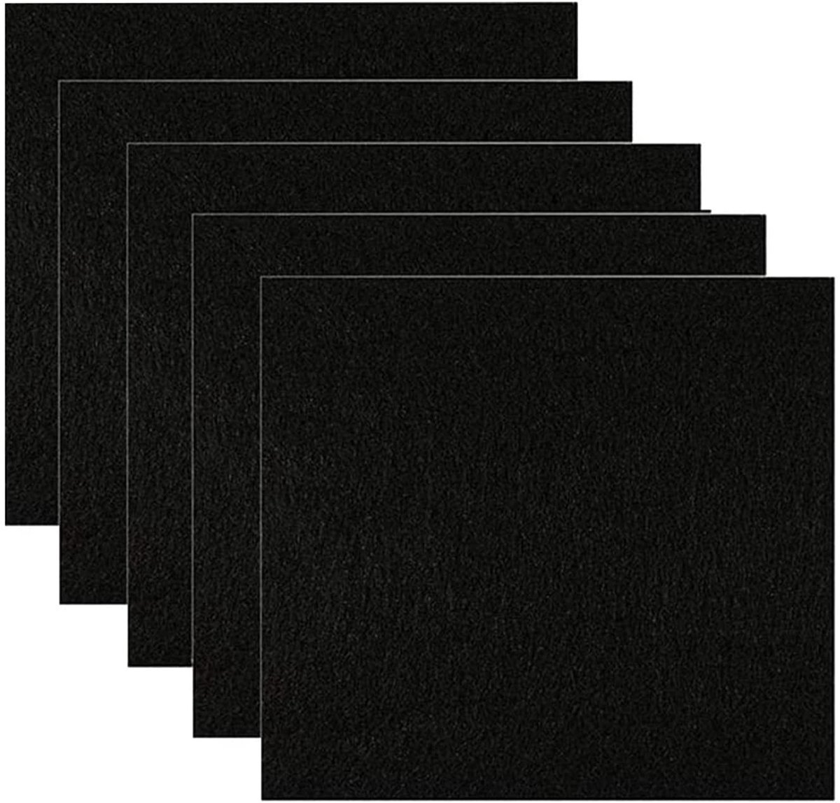 Dailygoods- Filter Vervangingsfilter - Actieve Koolfilter - Kattenbakfilter - Geurcontrole - 16 x 16 cm - 5 Stuks - Kattentoiletfilter