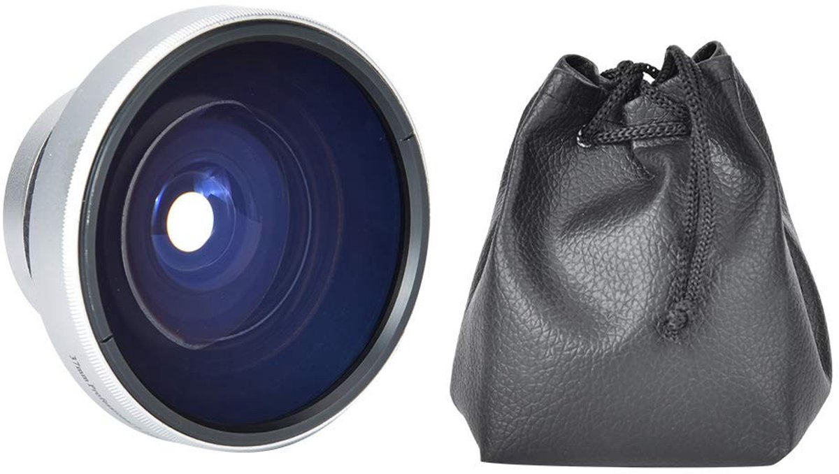Dailygoods- Fisheye-lens 37 mm - Camera Lens - Opbergtas - Professioneel - Kwalitatief Hoogwaardig - Voor Auto- en Motoraccessoires