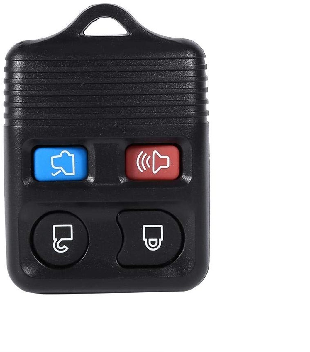 Dailygoods - Autosleutel - Keyless Entry - 4 Toetsen - Zwart - Afstandsbediening - Geschikt voor diverse Ford modellen - Kleur zwart