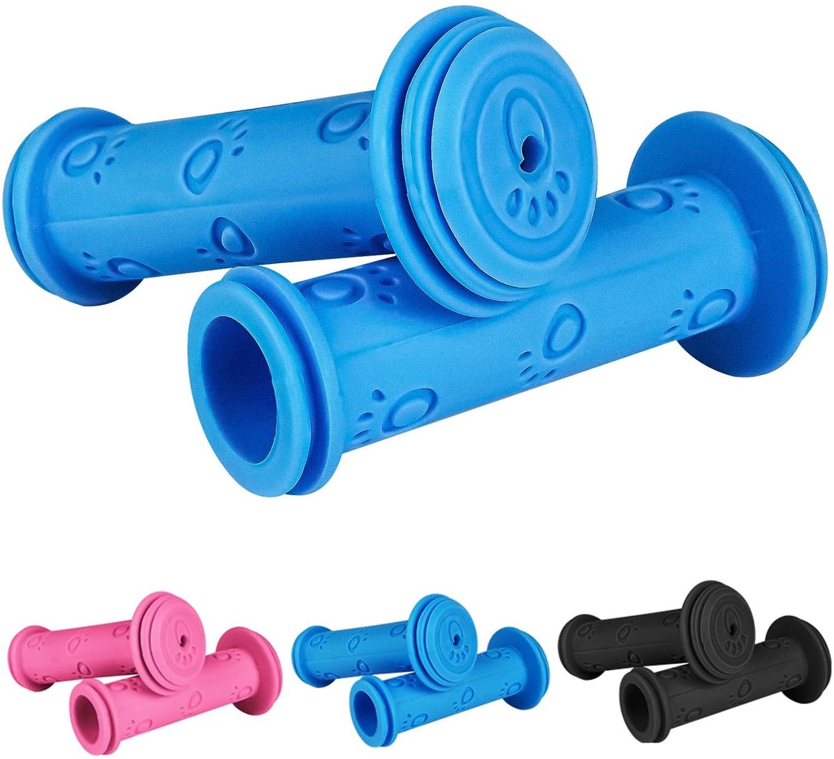 JHUBERS- Fietshandgrepen Antislip - Kinderfietshandgrepen - Rubberen Handvatten - 22 mm Binnendiameter - Stootbescherming - Zacht TPR-Rubber - Kinderfietsgrips