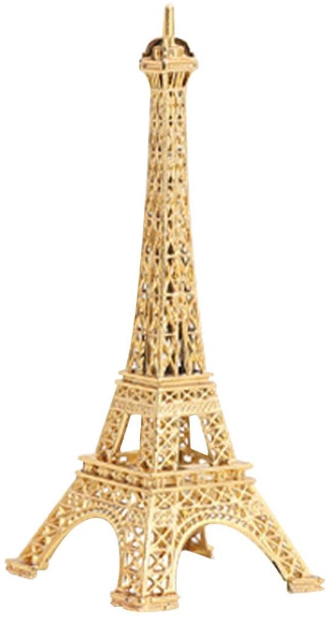 JHUBERS- Standbeeld Eiffeltoren - Metalen Beeldje - Decoratie voor Binnen - Feestdecoratie - Cadeau voor Vrienden - Realistische Replica