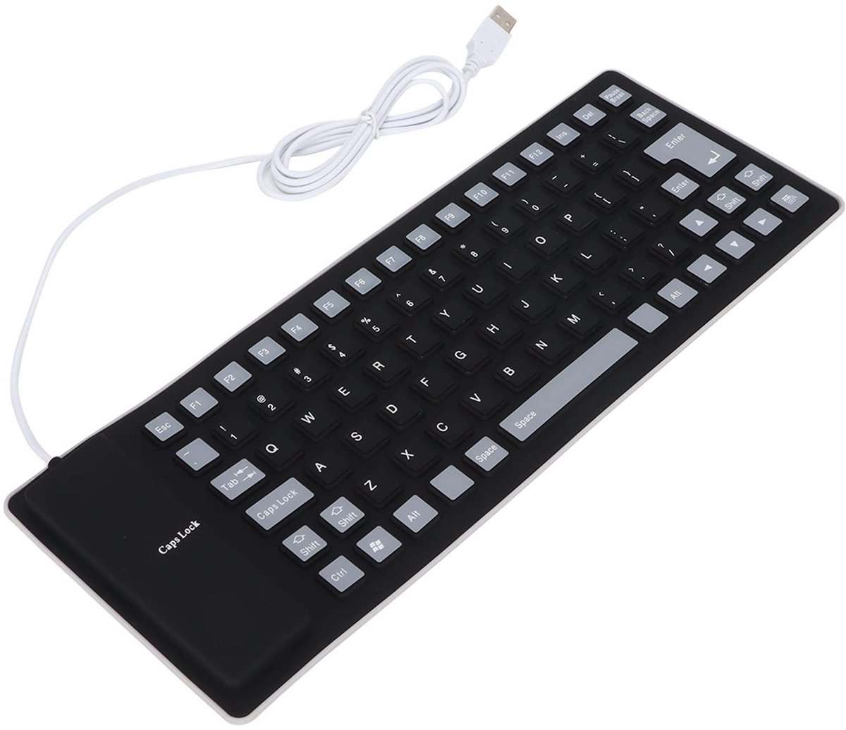 ZEYNOMAX- Toetsenbord Waterdicht - Opvouwbaar Siliconen - Zacht/Verzegeld Ontwerp - Draagbaar - 85 Toetsen - Ruimtebesparend - Siliconen Keyboard