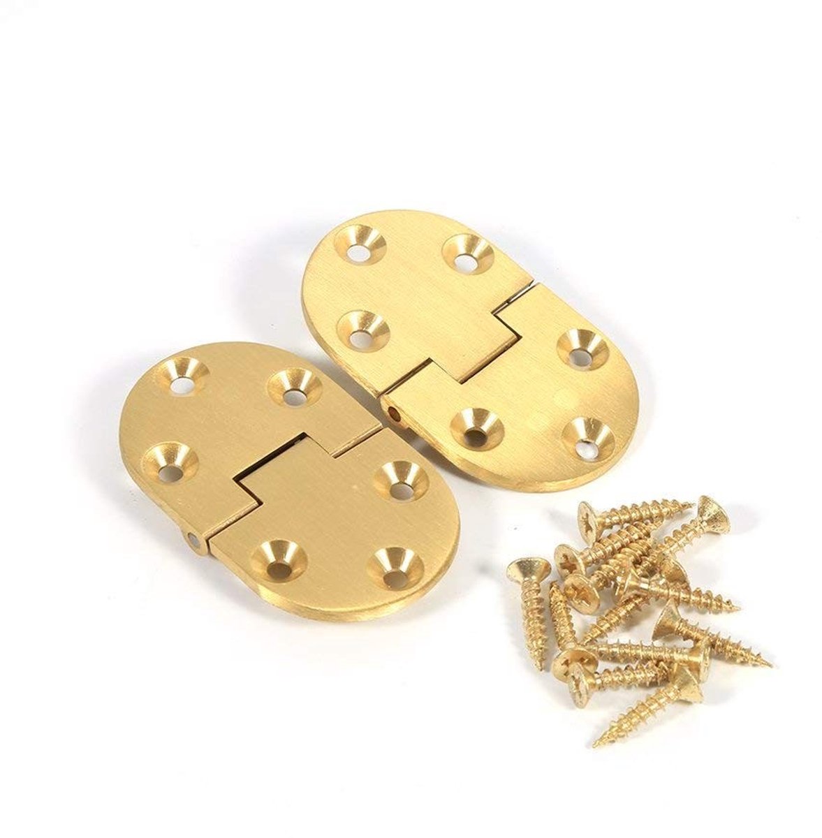 BRENZOOS- Butler Scharnier 90 Graden - 2Pcs - Messing - Opvouwbare Tafel Scharnier - Max. Gewicht 25kg - Inclusief Schroeven