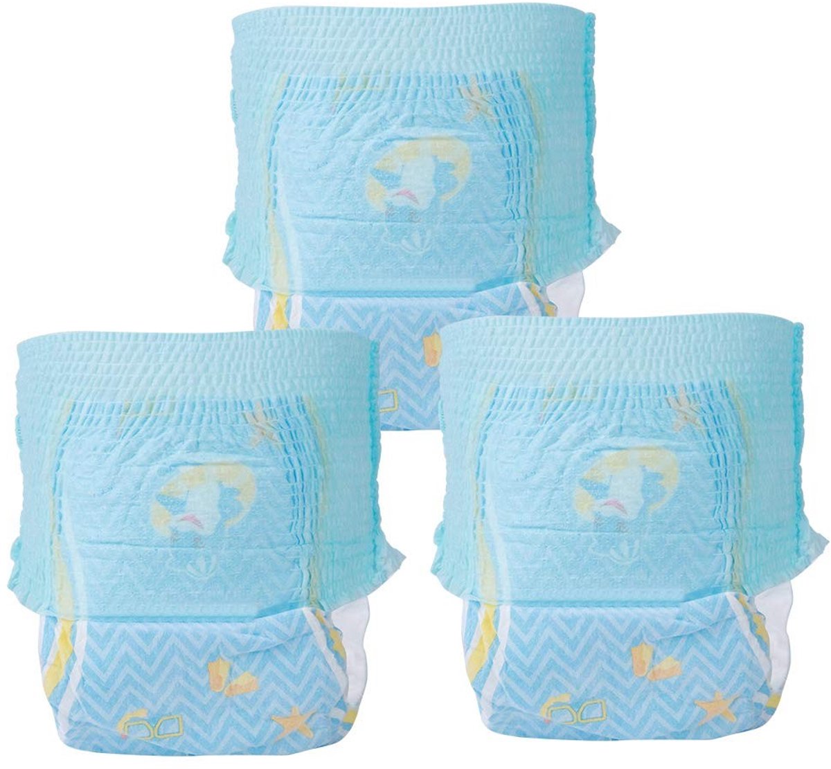 BRENZOOS- Babyzwemluier 3 Stuks - Wasbare/Herbruikbare Luier - Waterdicht - Lichtgewicht - Superabsorberend - Geschikt voor 6-16 kg - Babybadluiers
