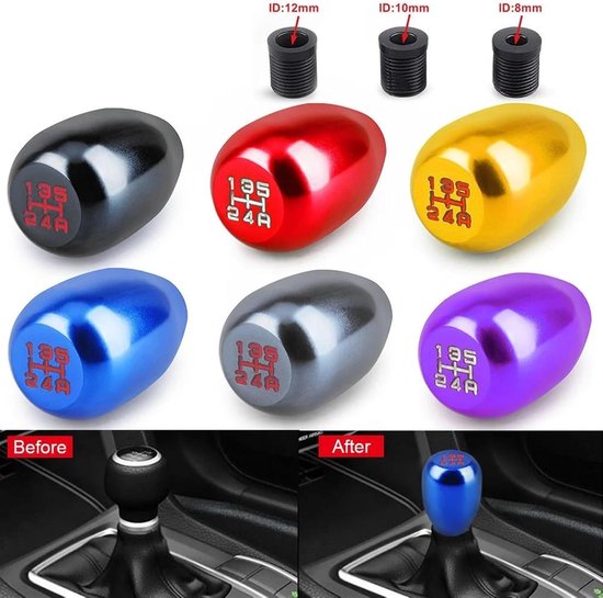Schakelpook Knop - Versnellingspook Handgreep - Comfortabel Rijden - Universele Pasvorm - 15 x 10 cm - Rood — afbeelding 3
