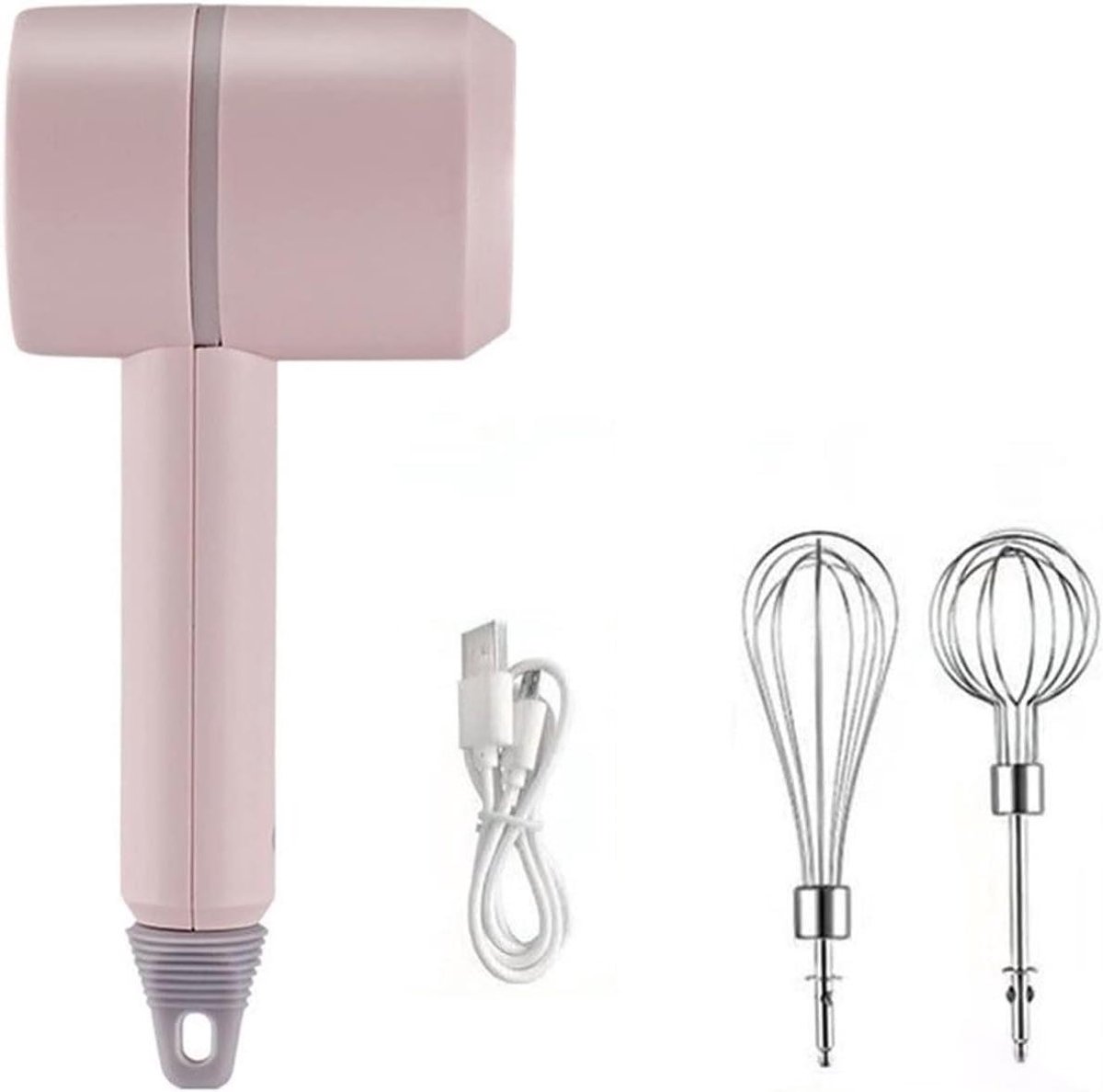 Elektrische Mixer - Keukenmixer Garde - Bakken Mixen - 3 Snelheden - 95x64x190mm - Roze